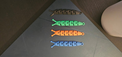 3D Articulated Slug Keychain - Customizable and Unique Design