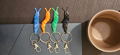 3D Articulated Slug Keychain - Customizable and Unique Design